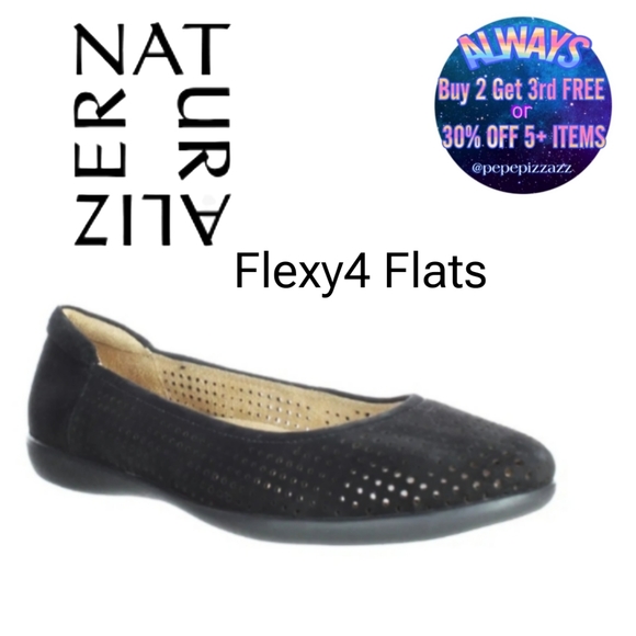 NWB Naturalizer Womens Flexy4 Black Casual Flats Size 9 (7324549) - Picture 2 of 6
